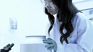 Lucy Huxley says, 'Take my huge cock in doggystyle.'