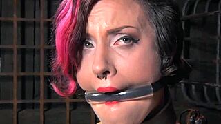 Clit Paddling Treatment for This Alternative Submissive in Stockings and Heels