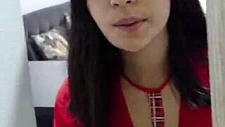 my neighbor lets me in and shows her sexy uniform, leading to a hot massage