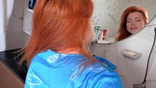 red-haired beast loves to fuck without money in bathroom doggystyle with big natural tits