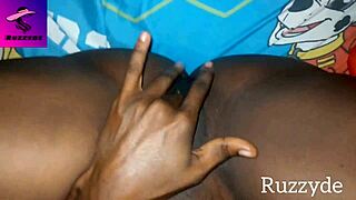 Touching Her Unwashed Creamy Early Morning Pussy In Garage.