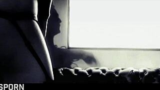 Elegant Brunette MILF in Sensual FMM Threesome