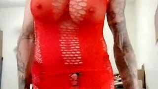 Having fun at the car wash with some flashing and striptease