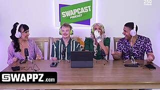 Swappz podcast: stepmoms and stepsons getting dirty on air with blowjobs and sex 😈