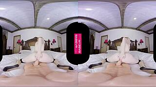 tantalizing ivy jones teases her petite pussy with toys in vr reality