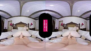 tantalizing ivy jones teases her petite pussy with toys in vr reality