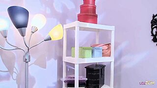 soaking wet milf seduces studying college girl into some hot and steamy lesbian sex with strapons