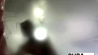 abigail takes quick shower and shaves her body