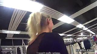 charming czech cutie tempted in shopping centre and screwed in pov