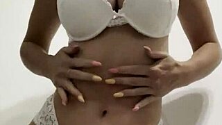 Hot wife fucks her pussy with big dildo