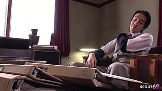 Japanese Secretary Seduces Old Guy in Uncensored POV