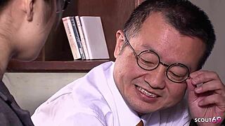 Japanese Secretary Seduces Old Guy in Uncensored POV