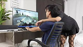 Come on, stepsister, let's play with your virgin stepbrother's cock like valentinx1 wants.