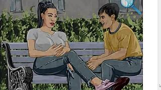 Blonde and brunette creampie pickup play