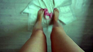 Beautiful Young Girl with Wet Pussy Peeing and Wetting Panties