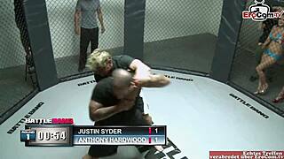 chubby brunette slut fucks fighter