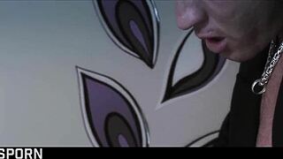 elegant blonde milf in sexy lingerie fucking big tits sensual cum in mouth 😍