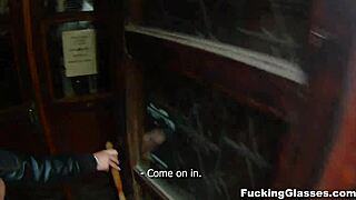 Mya Dark in glasses gets doggystyle on piano with cum