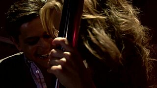 Gemma Massey strips lingerie in hospital then rides doctor cowgirl after blowjob. He gives facial cumshot.