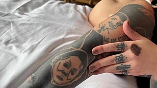 Italian Beauty Morea Black Gives Footjob in Backstage Room with Hairless Pussy Exposed