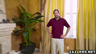 Hot milf teases with blowjob on Kyle Mason's monster cock