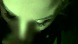 risky public blowjob, blonde slut swallows all! 🚗