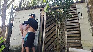 i invited the bricklayer for a quote, knowing he couldn't resist my sexy ass