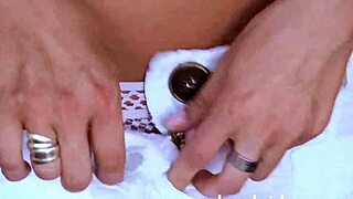 Cute blonde teen Lana reveals her young shaved pussy with emotion