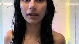 Mia asks, 'want to see my big ebony ass and tits?'