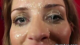 Kinky Doll Swallows Cum Load After Blowbang Facial