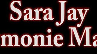 Sara Jay and Harmonie, do you want to see them take turns fucking each other with dildos?