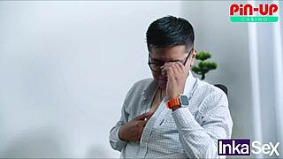 Latina secretary big tits fuck for job