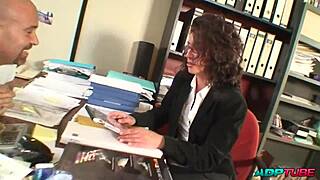 Mature Woman Interviewed for Job with Subtle Flirting in Office