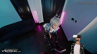 Asian silver wolf fucks hard in vr