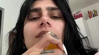 Mia asks, 'want to see my big ebony ass and tits?'