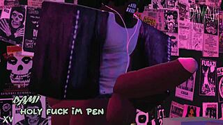 Dami dances and jerks off in the night club