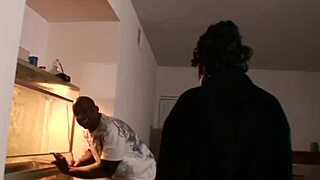 horny ebony housewife fucks big black cock