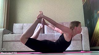 Morning Routine Yoga And Pleasuring Pussy