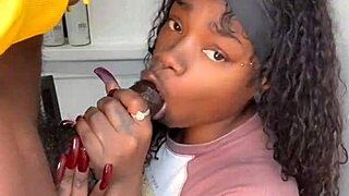 11 inch stepbrother gets blowjob from keisha minaj cumshot