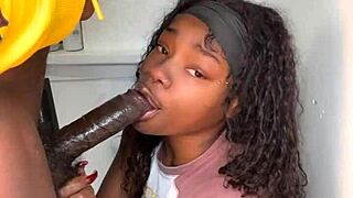 11 inch stepbrother gets blowjob from keisha minaj cumshot