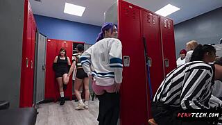 Sneaky Locker Room Sex Goes Wrong!
