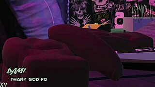 Dami dances and jerks off in the night club