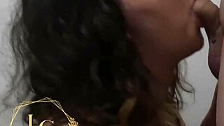 Chubby Lexie Grants gives blowjob before bed!