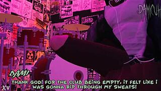 Dami dances and jerks off in the night club