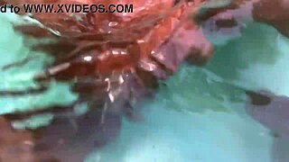 Watch This Babe Get Underwater Creampie And Dildo In Her Shaved Pussy!