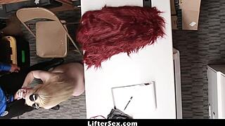 slutty shoplifter darcie belle punished by officer despite fame