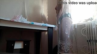 i caught my stepmom masturbating to orgasm behind curtain