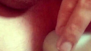 Jerking off while cuck watches squirting