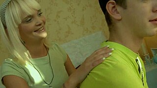 Blonde Teen 18+ In Bed Scene