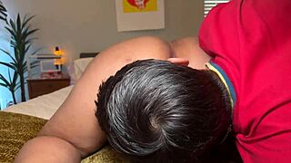 Rewarding my stepson with sloppy blowjob and creampie